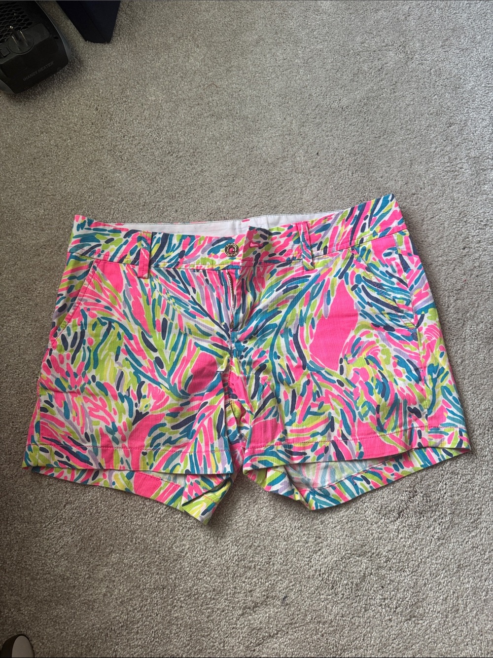 Lilly Pulitzer Multicolor Tropical Print Shorts — Pink, Blue, Green